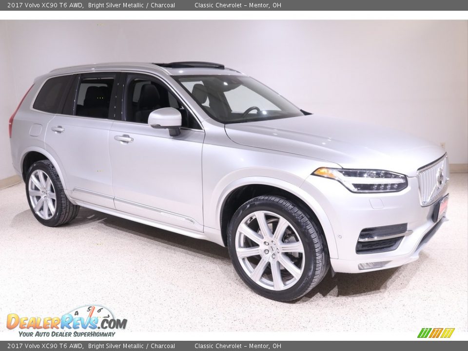 Bright Silver Metallic 2017 Volvo XC90 T6 AWD Photo #1