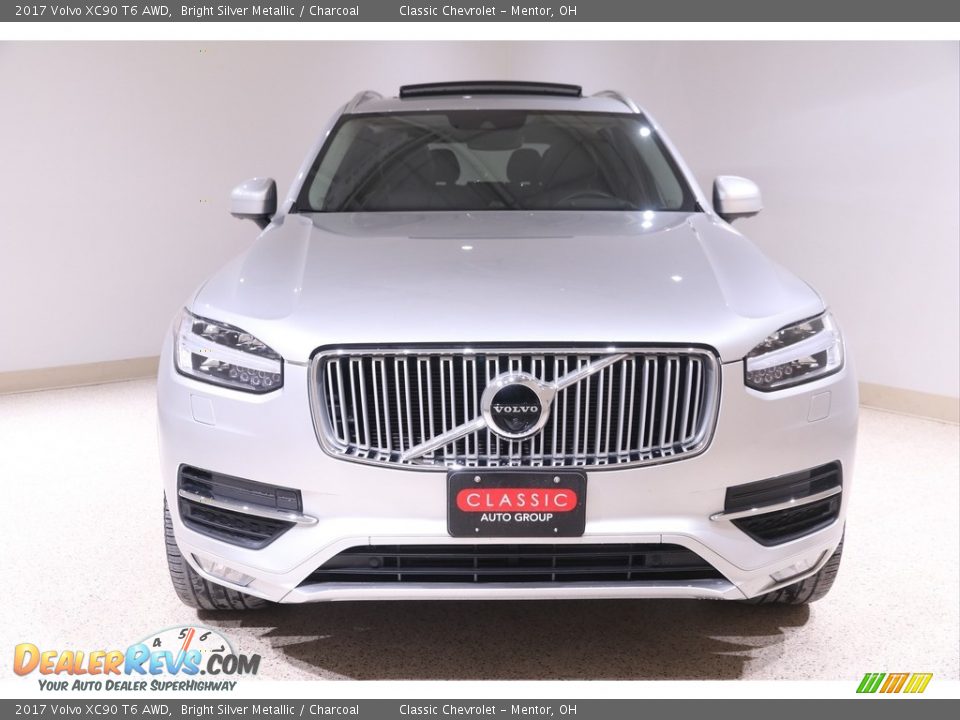 2017 Volvo XC90 T6 AWD Bright Silver Metallic / Charcoal Photo #2