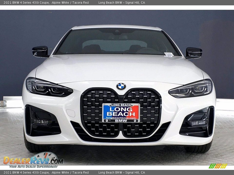 2021 BMW 4 Series 430i Coupe Alpine White / Tacora Red Photo #2