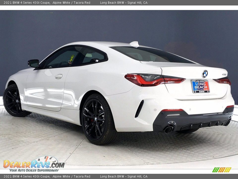 2021 BMW 4 Series 430i Coupe Alpine White / Tacora Red Photo #3