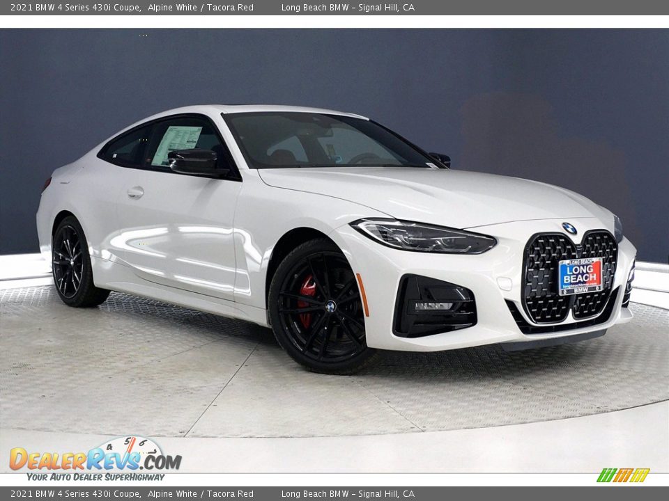 2021 BMW 4 Series 430i Coupe Alpine White / Tacora Red Photo #19