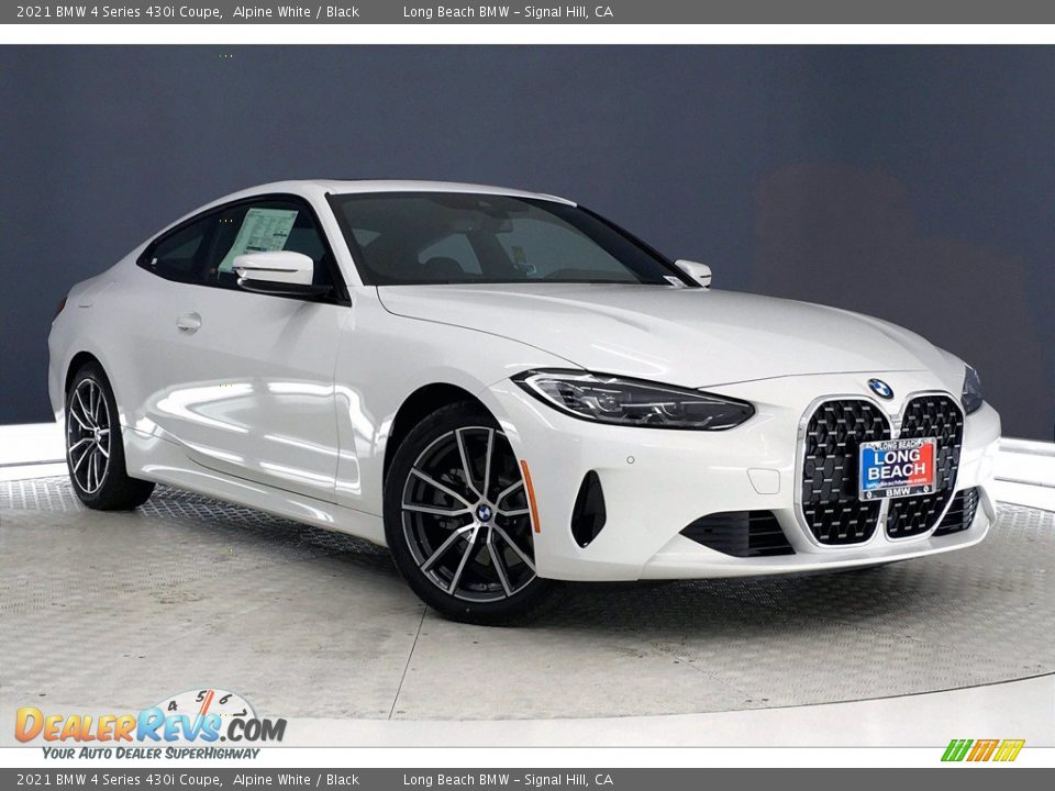 2021 BMW 4 Series 430i Coupe Alpine White / Black Photo #1