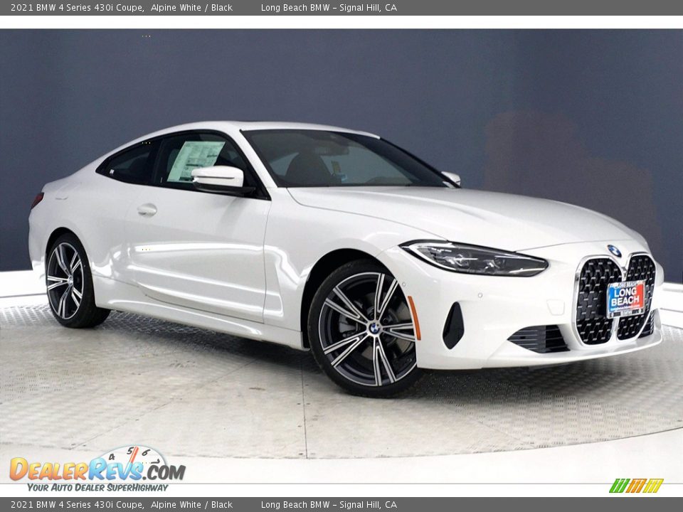 2021 BMW 4 Series 430i Coupe Alpine White / Black Photo #1