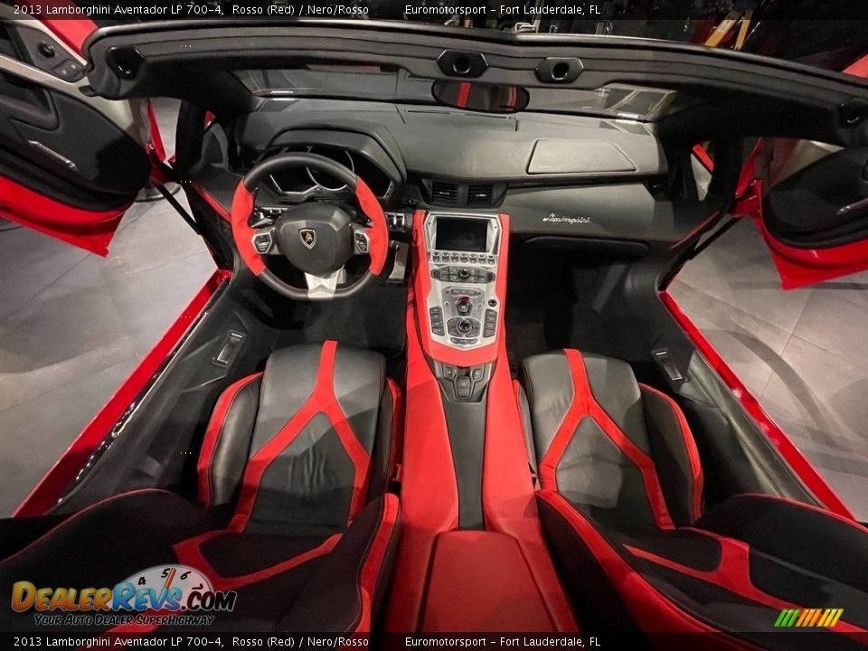 Nero/Rosso Interior - 2013 Lamborghini Aventador LP 700-4 Photo #4