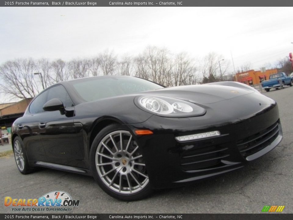 2015 Porsche Panamera Black / Black/Luxor Beige Photo #1