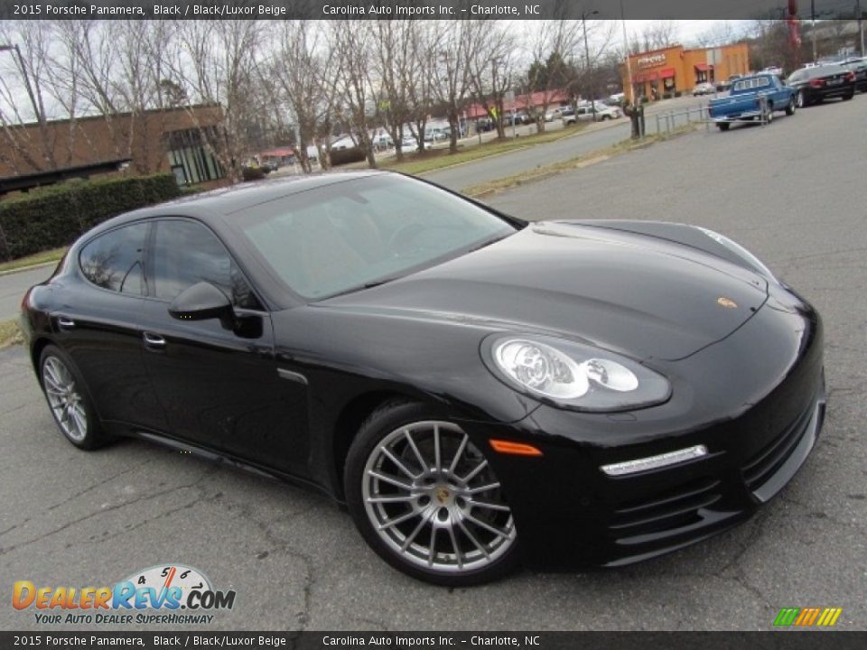 2015 Porsche Panamera Black / Black/Luxor Beige Photo #3