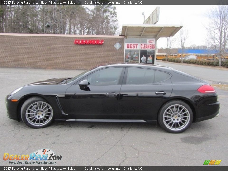 2015 Porsche Panamera Black / Black/Luxor Beige Photo #7