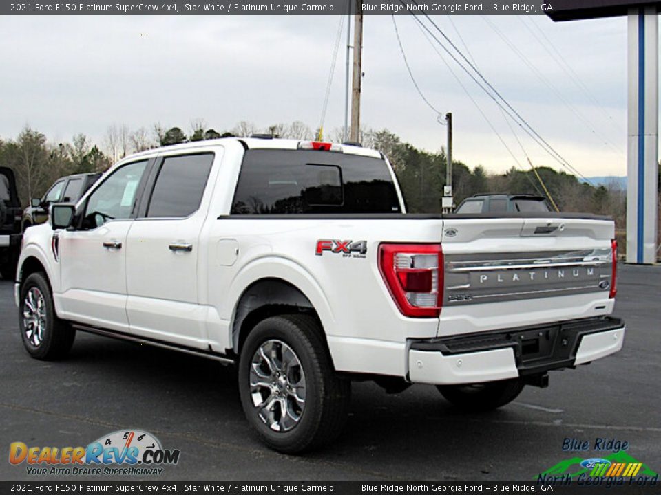 2021 Ford F150 Platinum SuperCrew 4x4 Star White / Platinum Unique Carmelo Photo #3