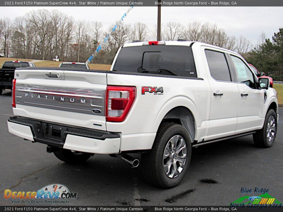 2021 Ford F150 Platinum SuperCrew 4x4 Star White / Platinum Unique Carmelo Photo #5