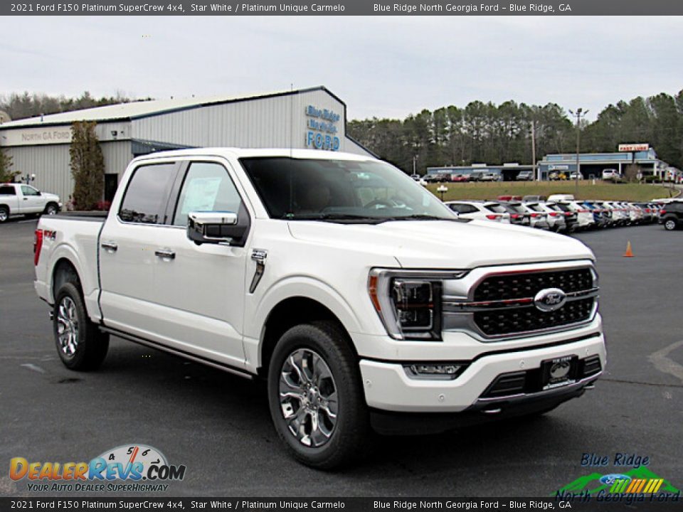 2021 Ford F150 Platinum SuperCrew 4x4 Star White / Platinum Unique Carmelo Photo #7