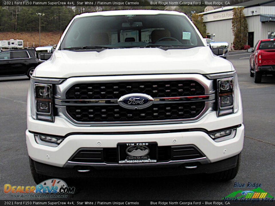 2021 Ford F150 Platinum SuperCrew 4x4 Star White / Platinum Unique Carmelo Photo #8