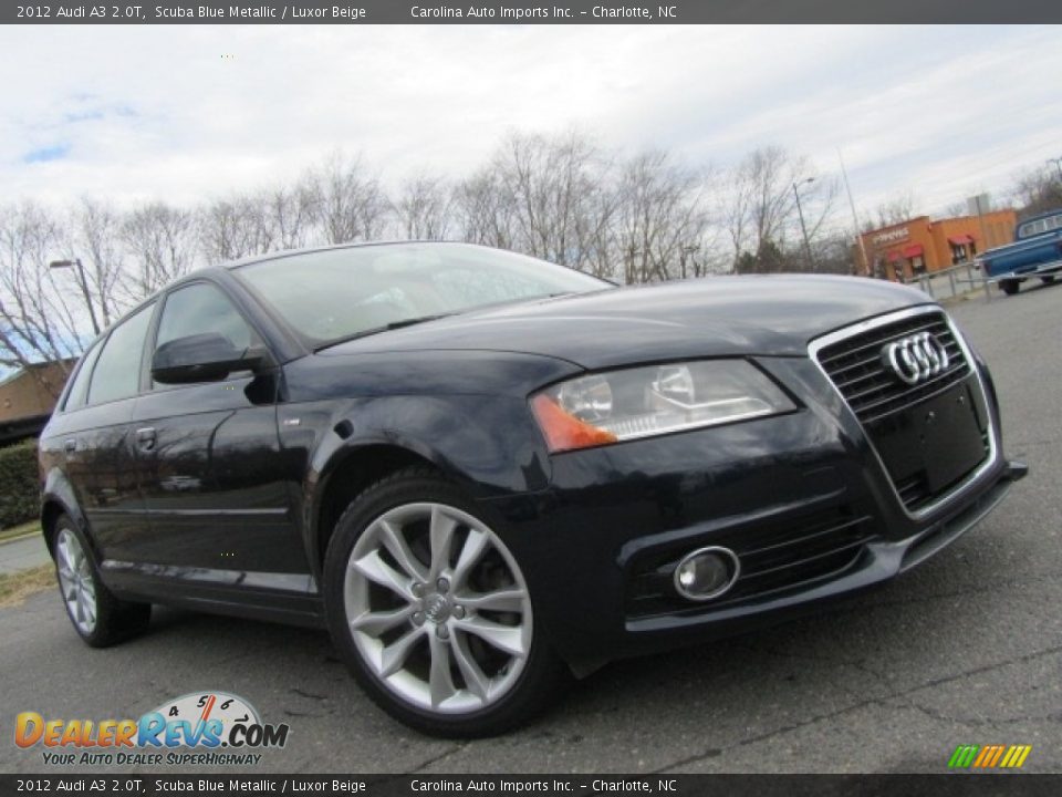 2012 Audi A3 2.0T Scuba Blue Metallic / Luxor Beige Photo #1