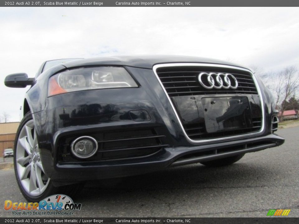 2012 Audi A3 2.0T Scuba Blue Metallic / Luxor Beige Photo #2