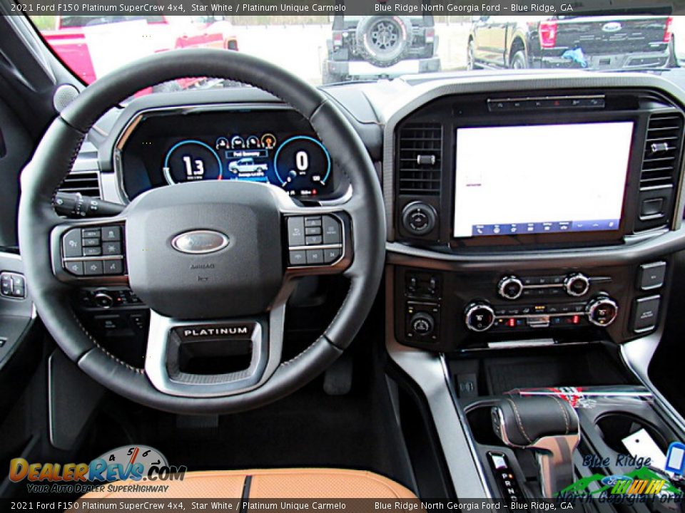 Dashboard of 2021 Ford F150 Platinum SuperCrew 4x4 Photo #13