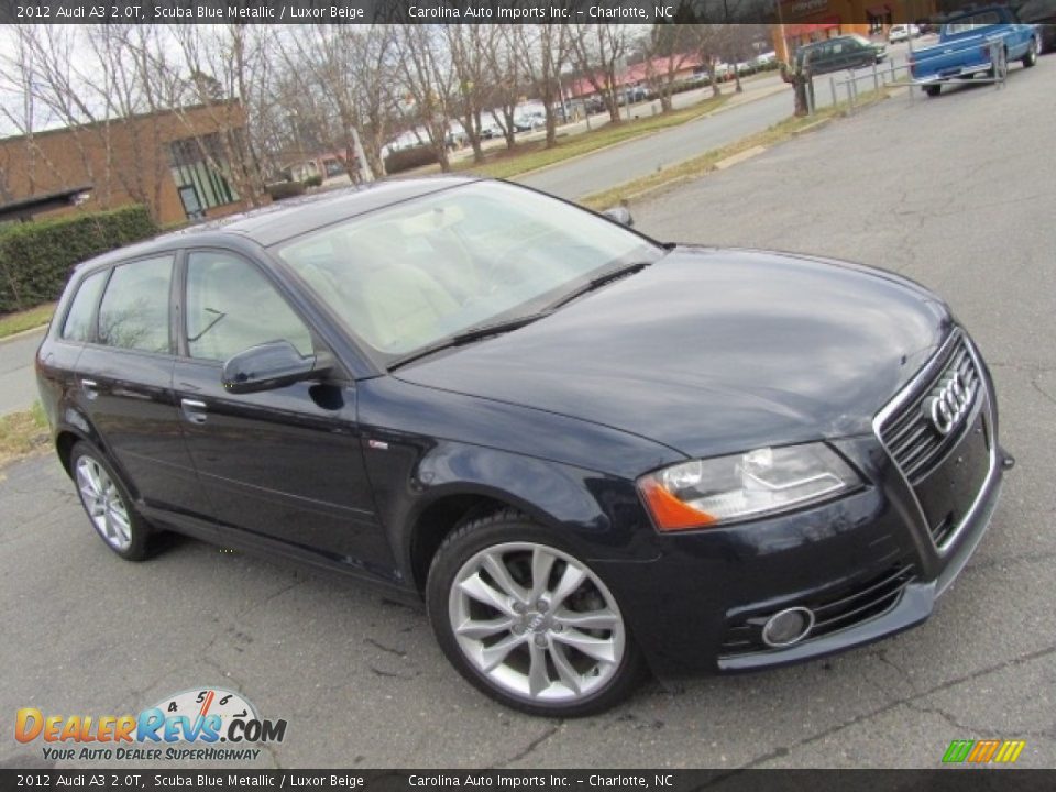 2012 Audi A3 2.0T Scuba Blue Metallic / Luxor Beige Photo #3