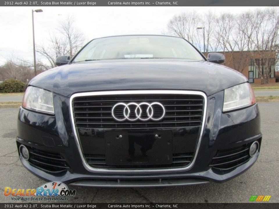 2012 Audi A3 2.0T Scuba Blue Metallic / Luxor Beige Photo #4