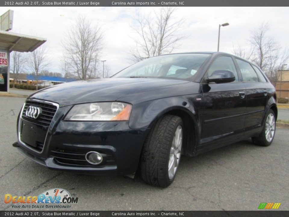 2012 Audi A3 2.0T Scuba Blue Metallic / Luxor Beige Photo #6