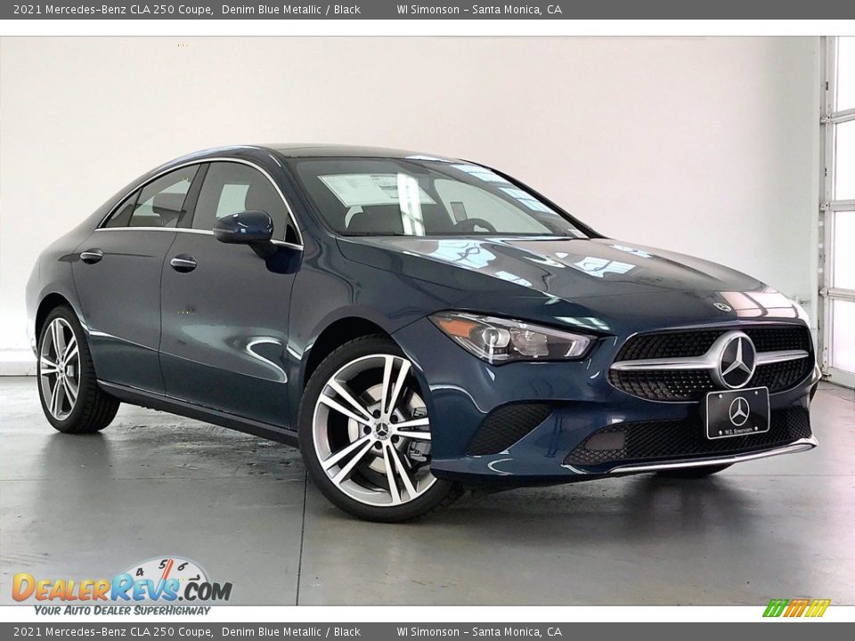 2021 Mercedes-Benz CLA 250 Coupe Denim Blue Metallic / Black Photo #12