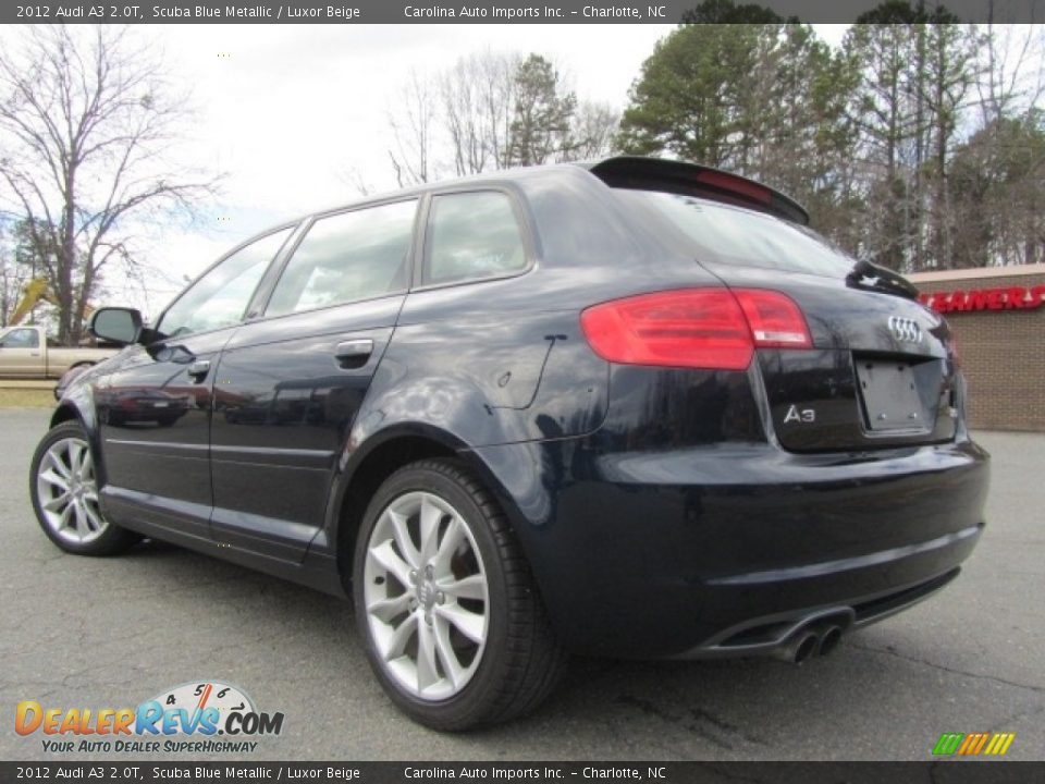 2012 Audi A3 2.0T Scuba Blue Metallic / Luxor Beige Photo #8