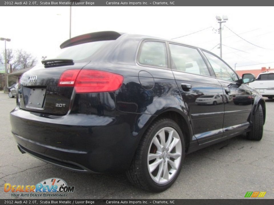 2012 Audi A3 2.0T Scuba Blue Metallic / Luxor Beige Photo #10