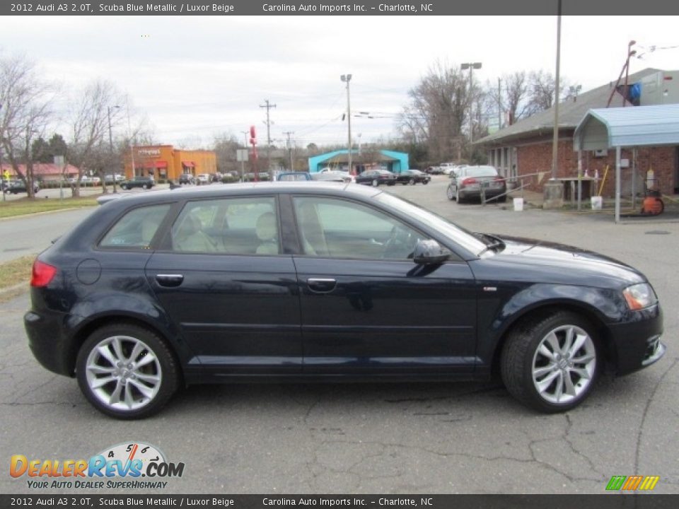 2012 Audi A3 2.0T Scuba Blue Metallic / Luxor Beige Photo #11