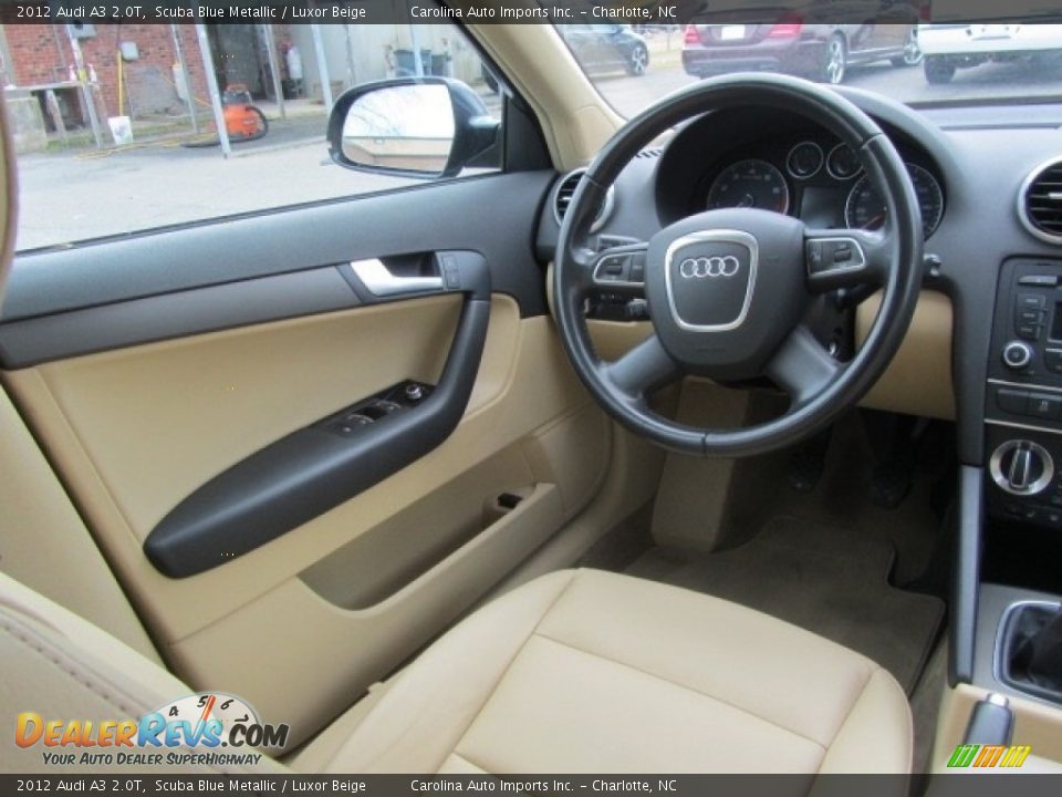 2012 Audi A3 2.0T Scuba Blue Metallic / Luxor Beige Photo #12