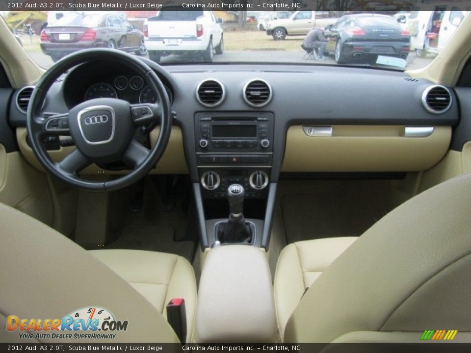 2012 Audi A3 2.0T Scuba Blue Metallic / Luxor Beige Photo #13