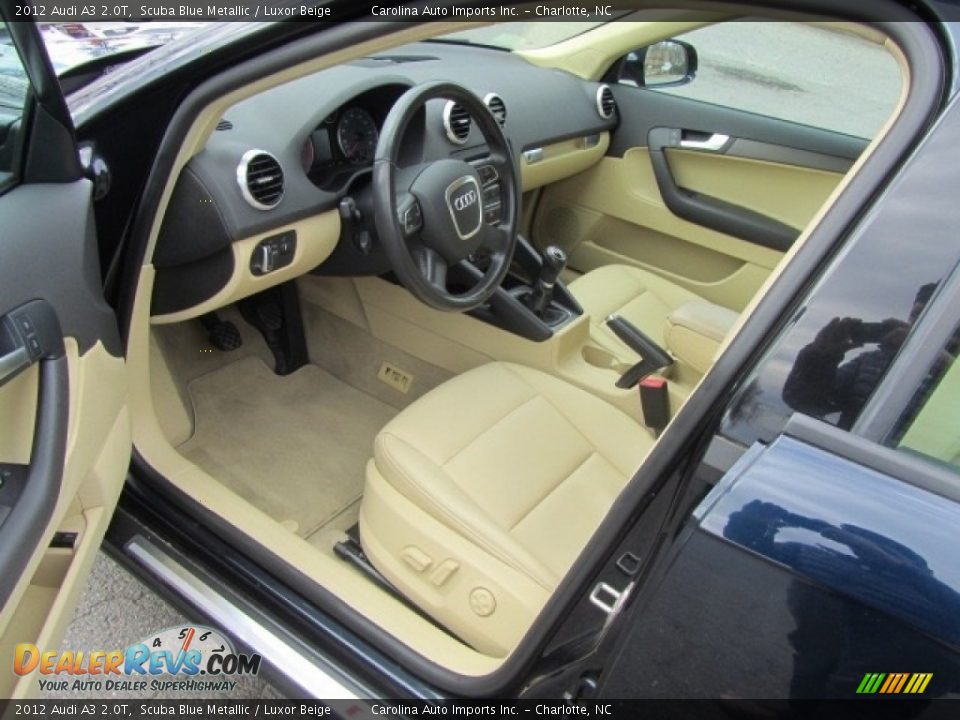 2012 Audi A3 2.0T Scuba Blue Metallic / Luxor Beige Photo #16