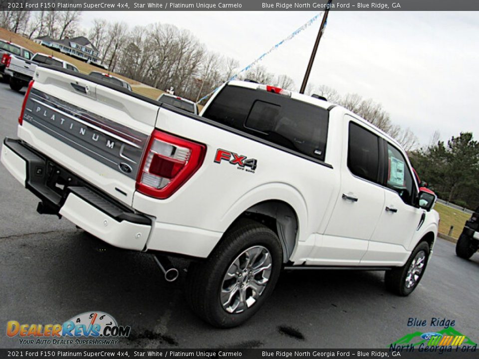 2021 Ford F150 Platinum SuperCrew 4x4 Star White / Platinum Unique Carmelo Photo #29