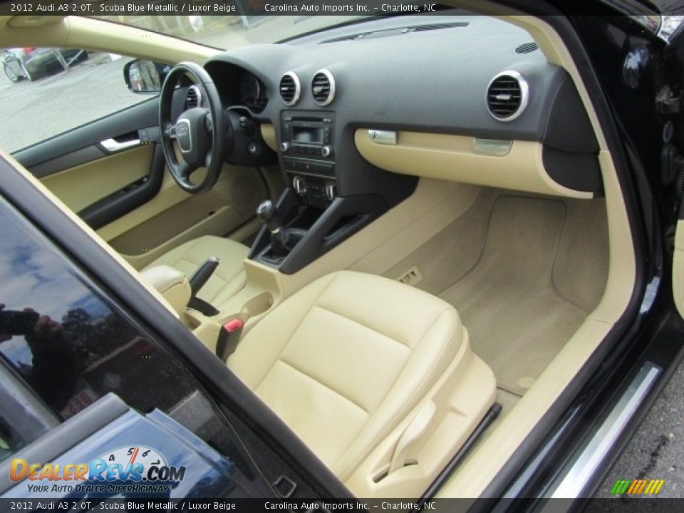 2012 Audi A3 2.0T Scuba Blue Metallic / Luxor Beige Photo #21