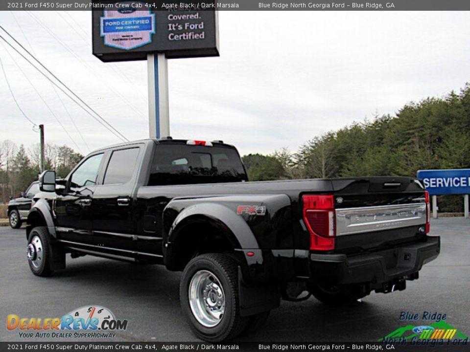 2021 Ford F450 Super Duty Platinum Crew Cab 4x4 Agate Black / Dark Marsala Photo #3