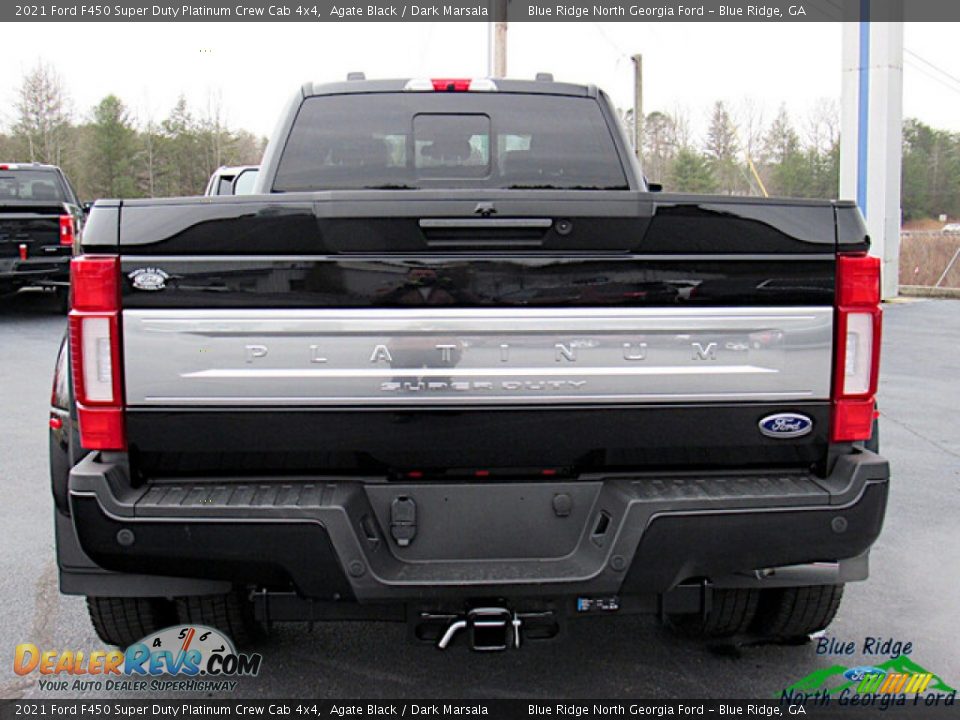 2021 Ford F450 Super Duty Platinum Crew Cab 4x4 Agate Black / Dark Marsala Photo #4