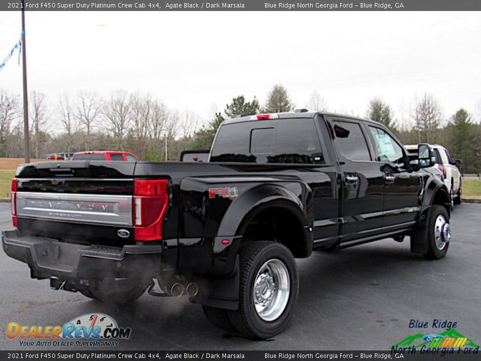 2021 Ford F450 Super Duty Platinum Crew Cab 4x4 Agate Black / Dark Marsala Photo #5