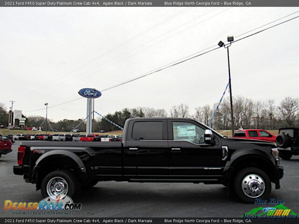 2021 Ford F450 Super Duty Platinum Crew Cab 4x4 Agate Black / Dark Marsala Photo #6