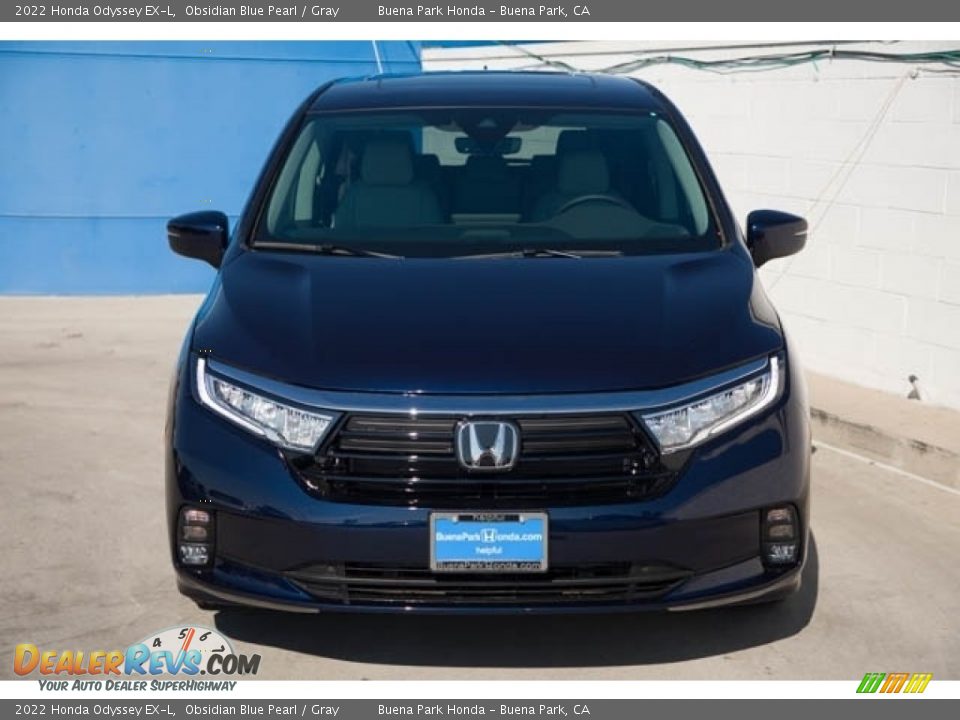 2022 Honda Odyssey EX-L Obsidian Blue Pearl / Gray Photo #3