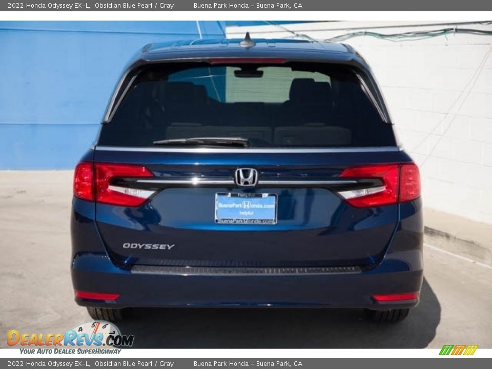 2022 Honda Odyssey EX-L Obsidian Blue Pearl / Gray Photo #5