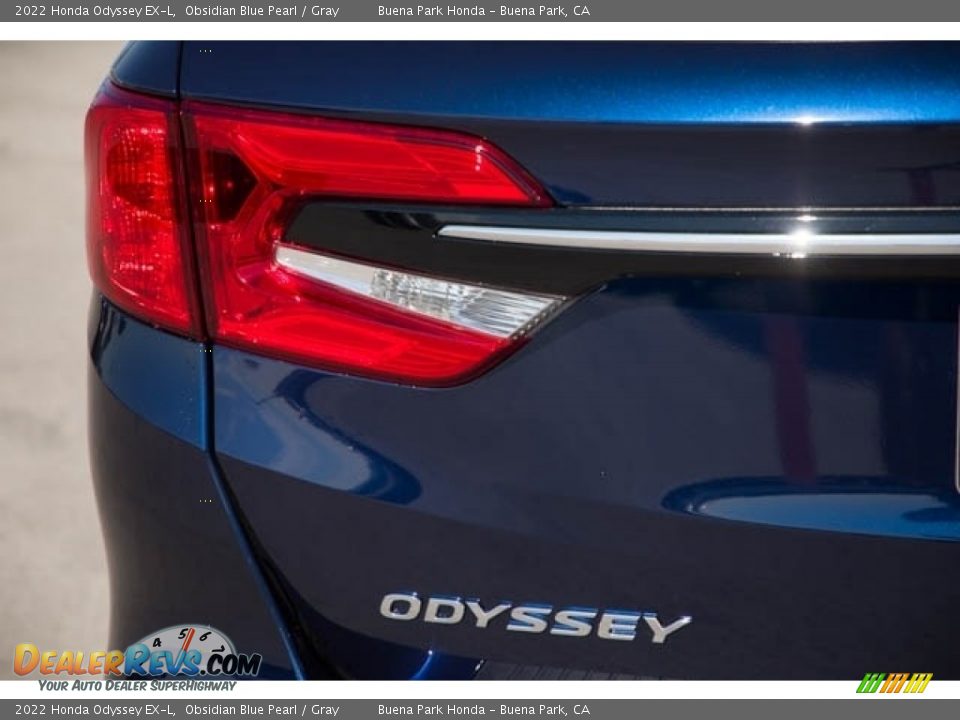 2022 Honda Odyssey EX-L Obsidian Blue Pearl / Gray Photo #6