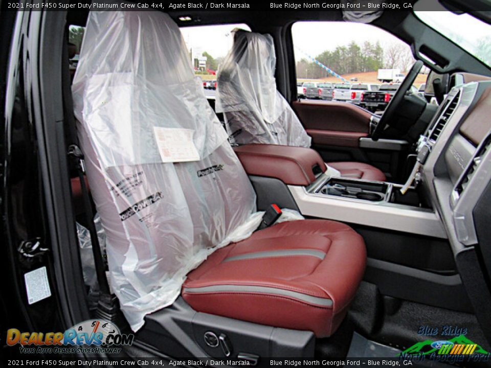 2021 Ford F450 Super Duty Platinum Crew Cab 4x4 Agate Black / Dark Marsala Photo #11
