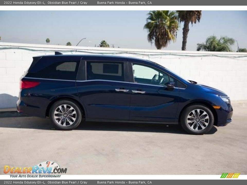 2022 Honda Odyssey EX-L Obsidian Blue Pearl / Gray Photo #8