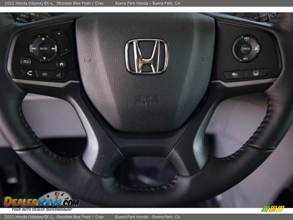 2022 Honda Odyssey EX-L Obsidian Blue Pearl / Gray Photo #19