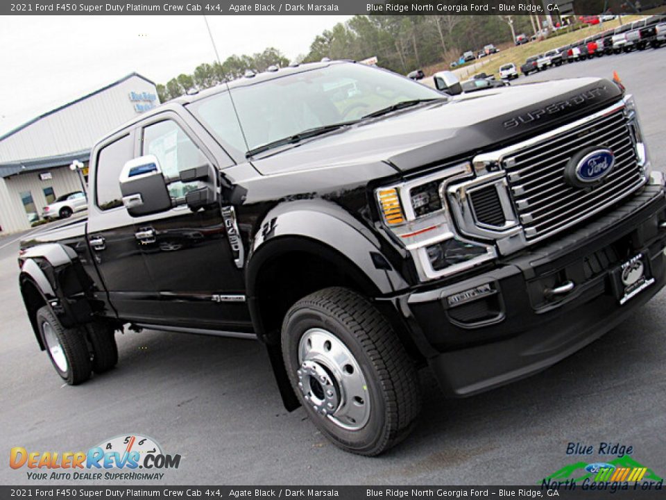 2021 Ford F450 Super Duty Platinum Crew Cab 4x4 Agate Black / Dark Marsala Photo #32