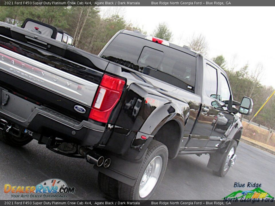 2021 Ford F450 Super Duty Platinum Crew Cab 4x4 Agate Black / Dark Marsala Photo #33