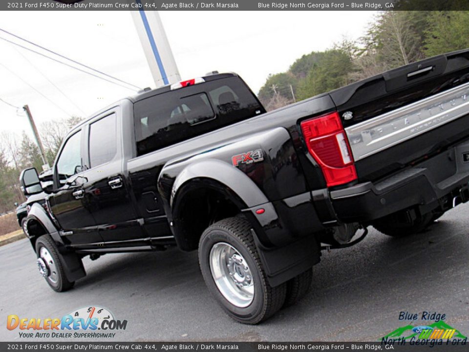 2021 Ford F450 Super Duty Platinum Crew Cab 4x4 Agate Black / Dark Marsala Photo #34