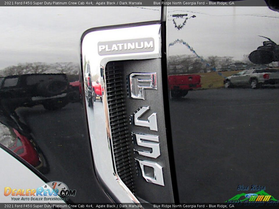 2021 Ford F450 Super Duty Platinum Crew Cab 4x4 Agate Black / Dark Marsala Photo #35