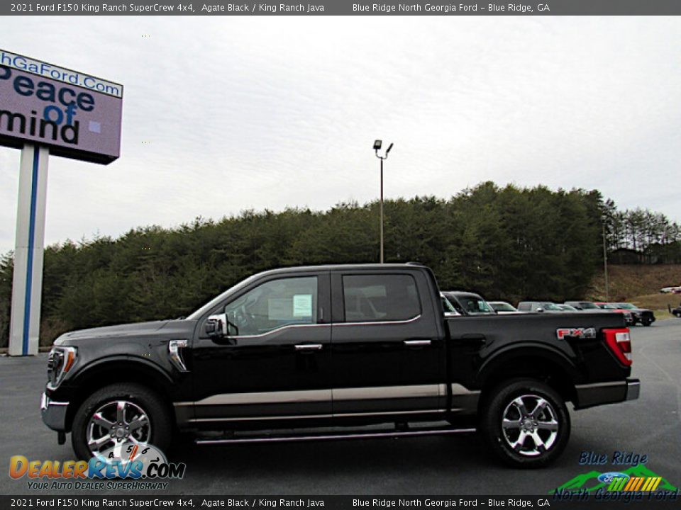 2021 Ford F150 King Ranch SuperCrew 4x4 Agate Black / King Ranch Java