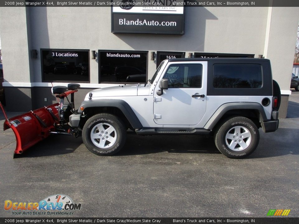 2008 Jeep Wrangler X 4x4 Bright Silver Metallic / Dark Slate Gray/Medium Slate Gray Photo #1