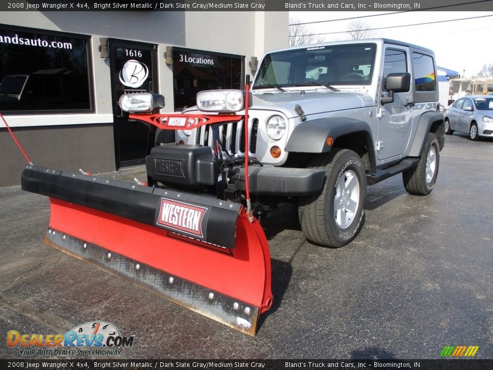 2008 Jeep Wrangler X 4x4 Bright Silver Metallic / Dark Slate Gray/Medium Slate Gray Photo #2