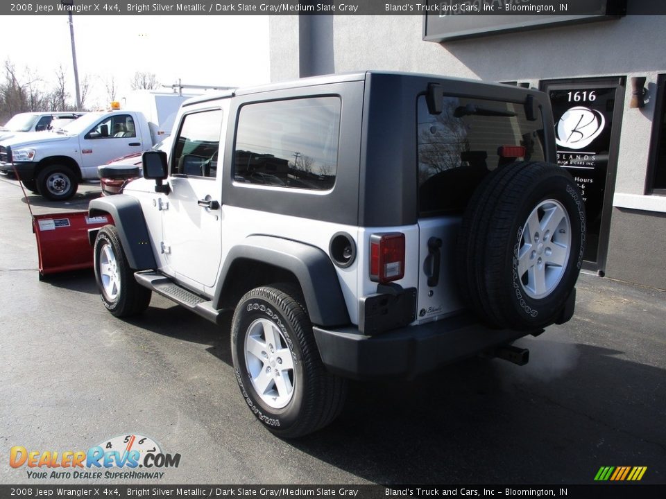 2008 Jeep Wrangler X 4x4 Bright Silver Metallic / Dark Slate Gray/Medium Slate Gray Photo #3