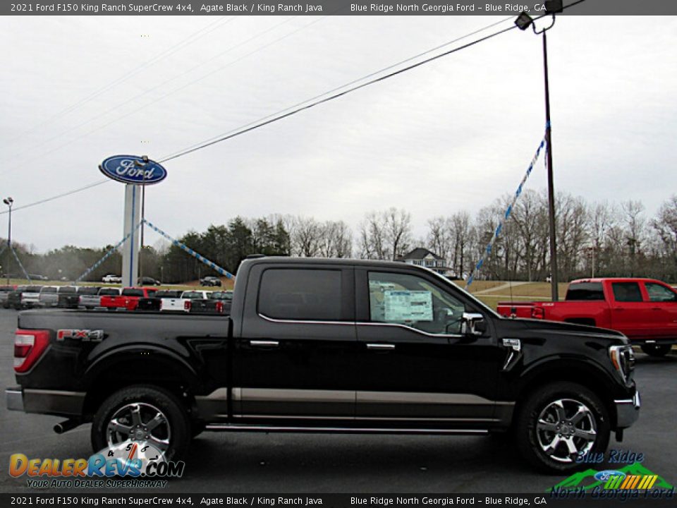 2021 Ford F150 King Ranch SuperCrew 4x4 Agate Black / King Ranch Java Photo #6