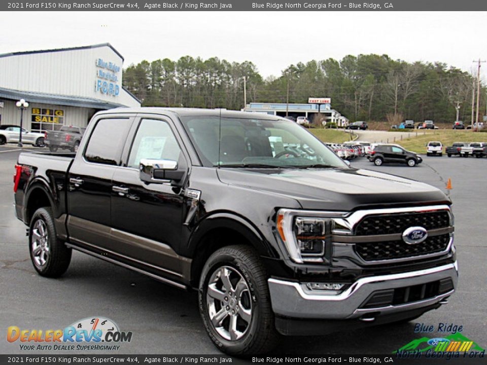 2021 Ford F150 King Ranch SuperCrew 4x4 Agate Black / King Ranch Java Photo #7
